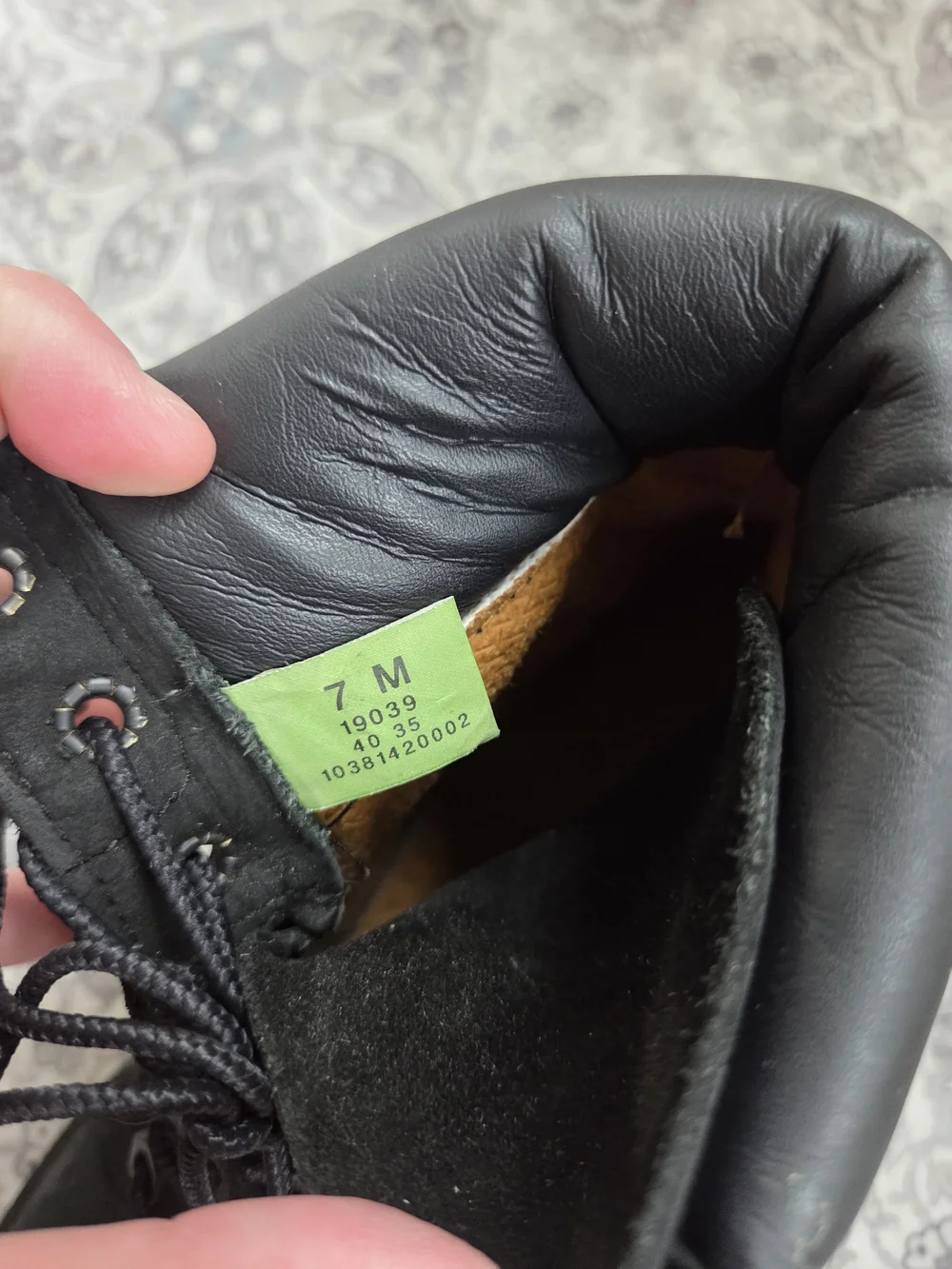Timberland Black Lace-Up Work Boots